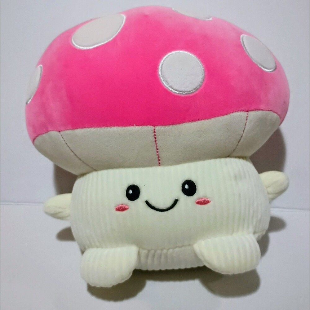 Smoochy Pals Mushroom Toad Pink Soft Plushy Plush 13" Large Stuffed Animal